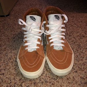 BARLEY WORN HIGH TOP VANS!!